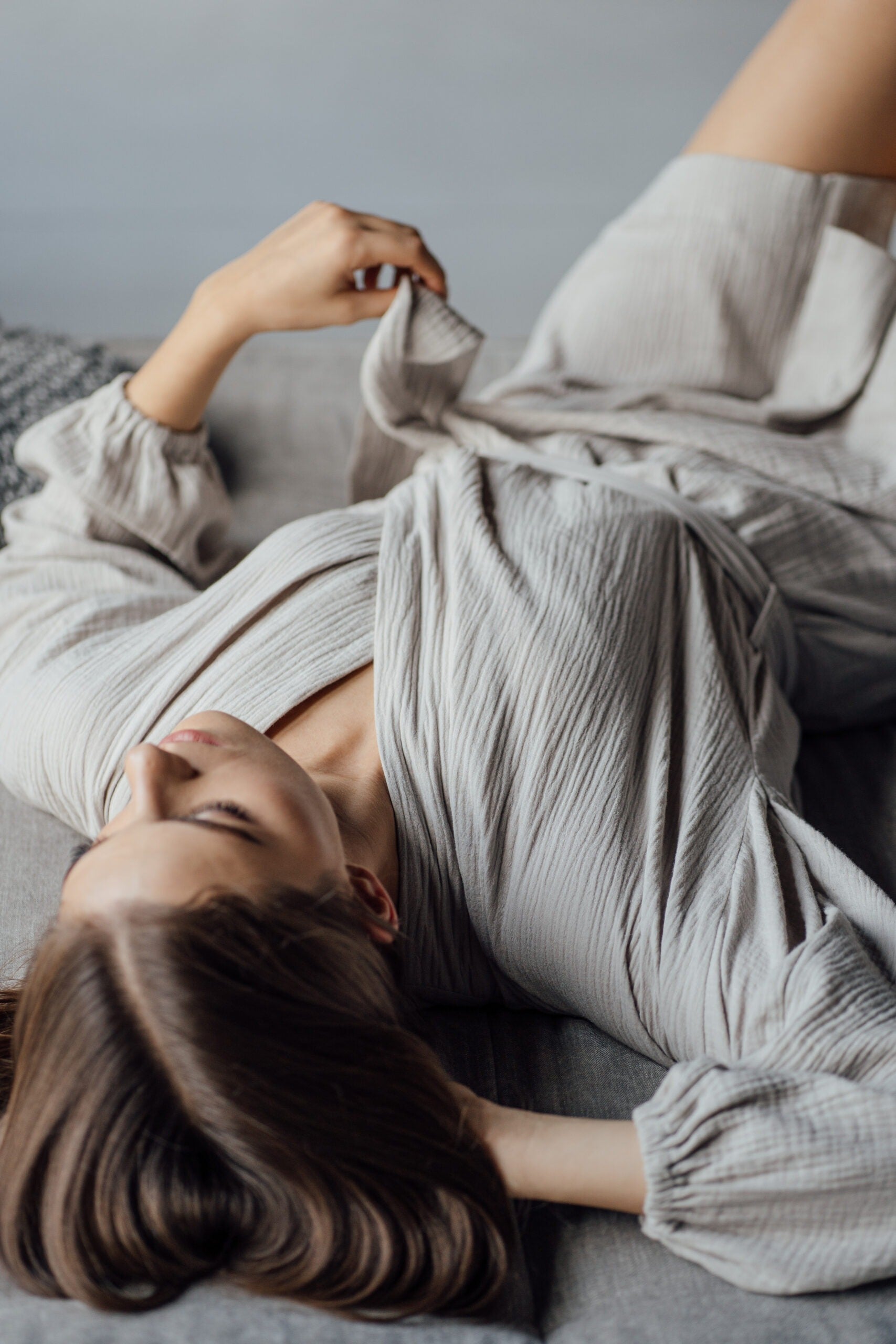 Kimono muślinowe Light Grey