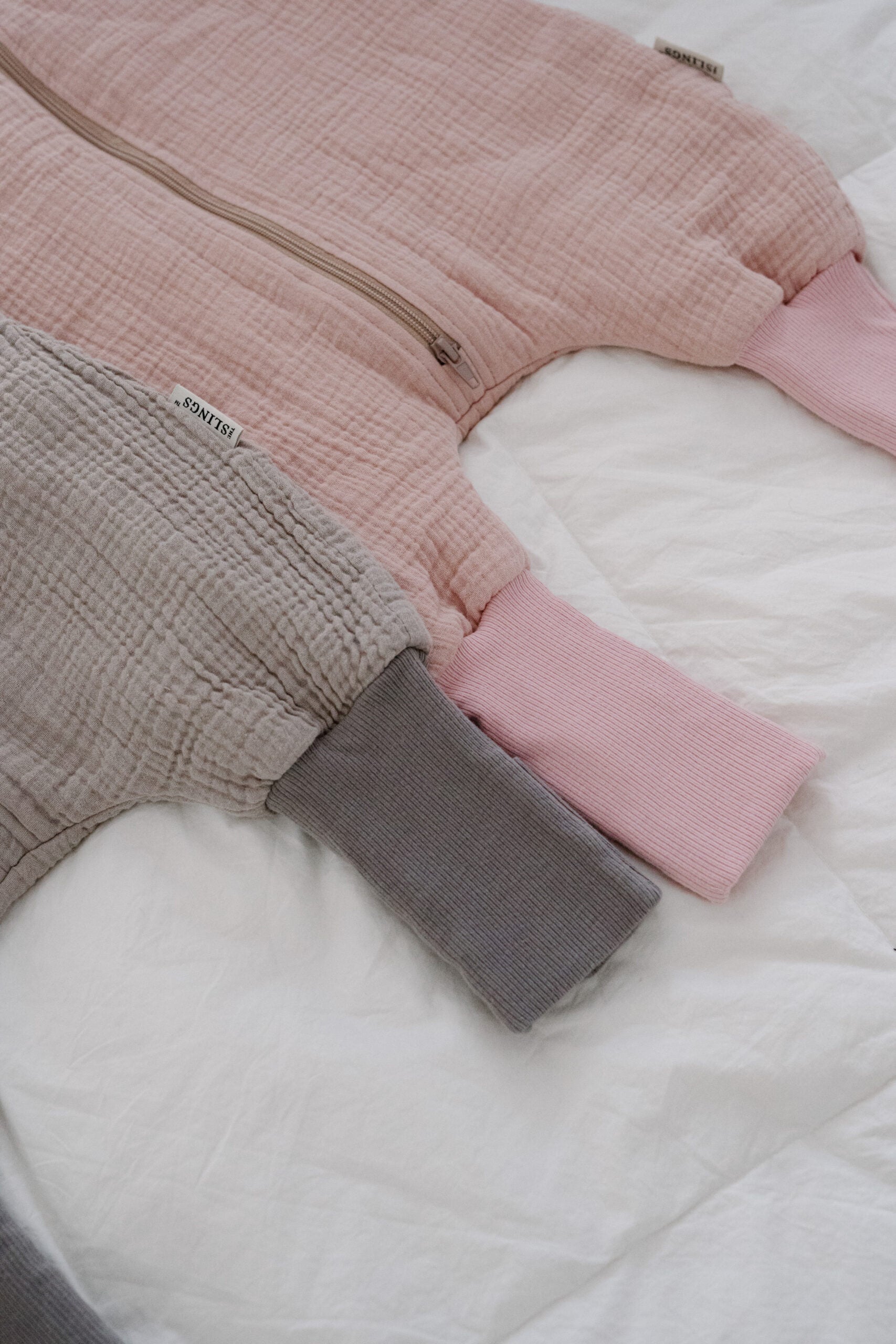 Muślinowy śpiworek z nogawkami - Dark Beige