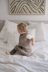 Muślinowy śpiworek z nogawkami - Dark Beige