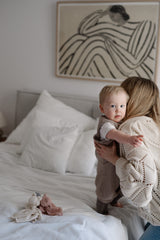 Muślinowy śpiworek z nogawkami - Dark Beige