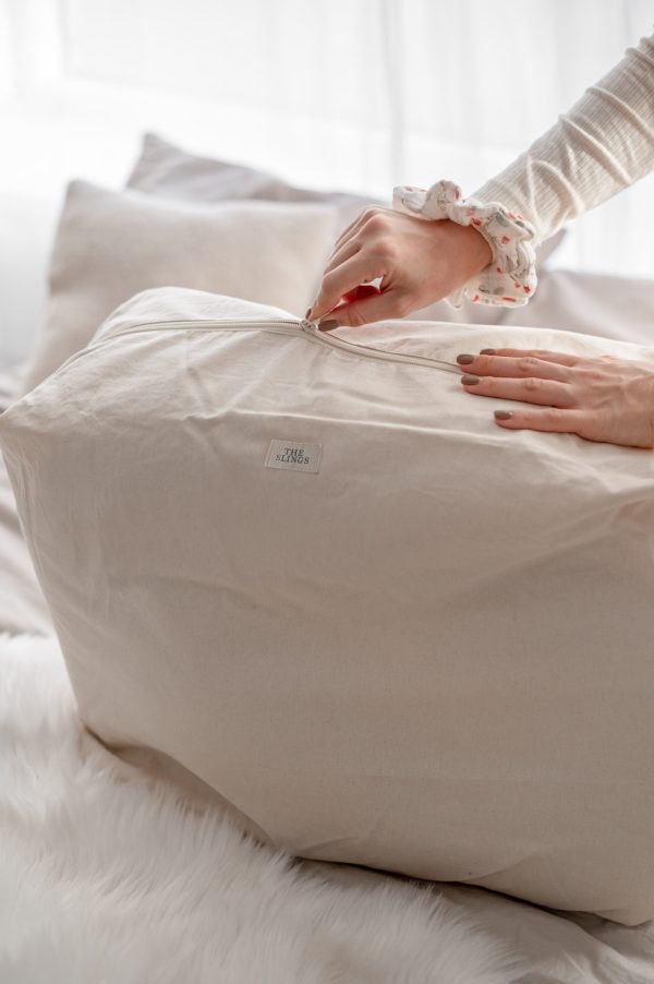 Poduszka ciążowa bawełniana Beige