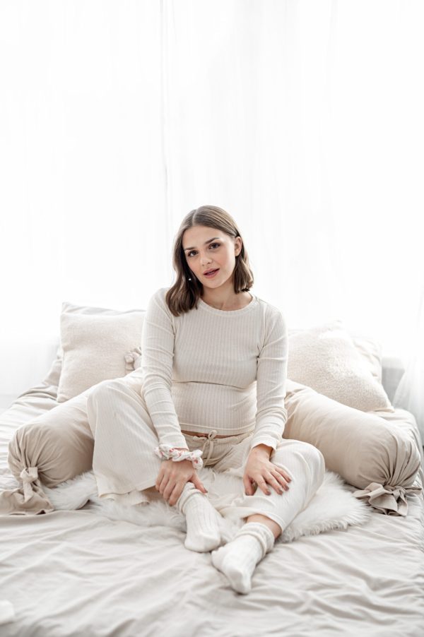 Poduszka ciążowa bawełniana Beige