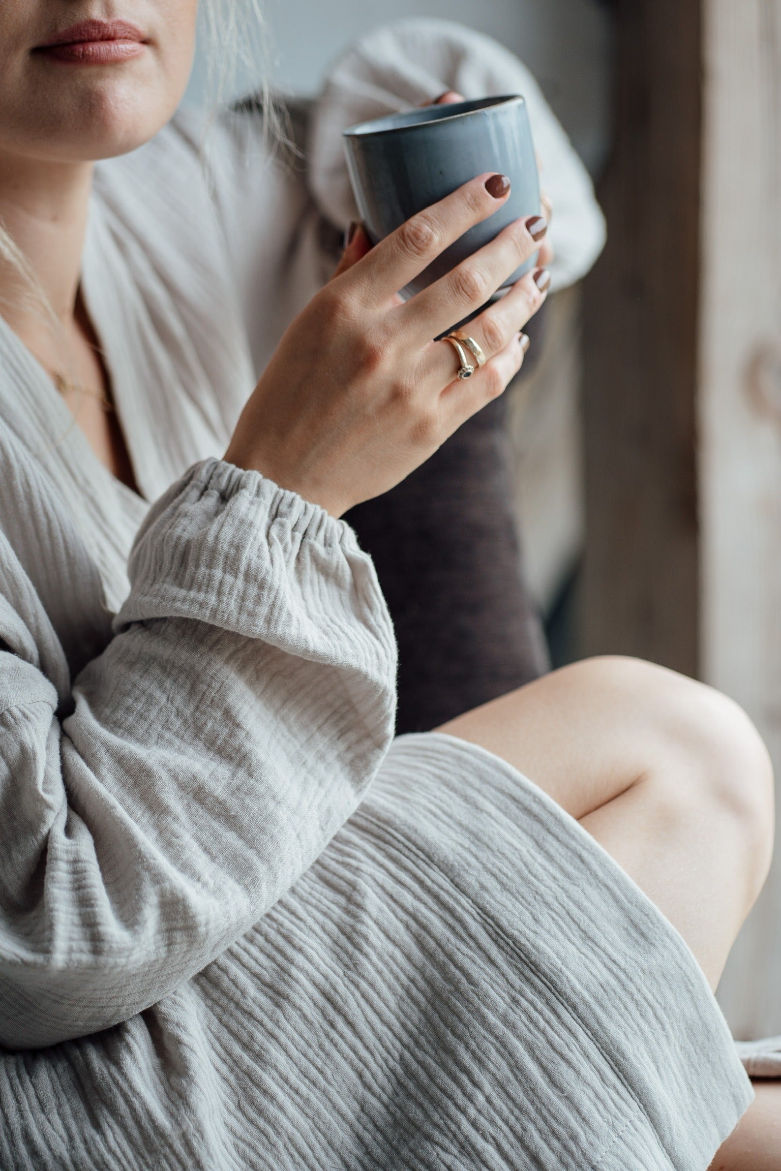 Kimono muślinowe Light Grey