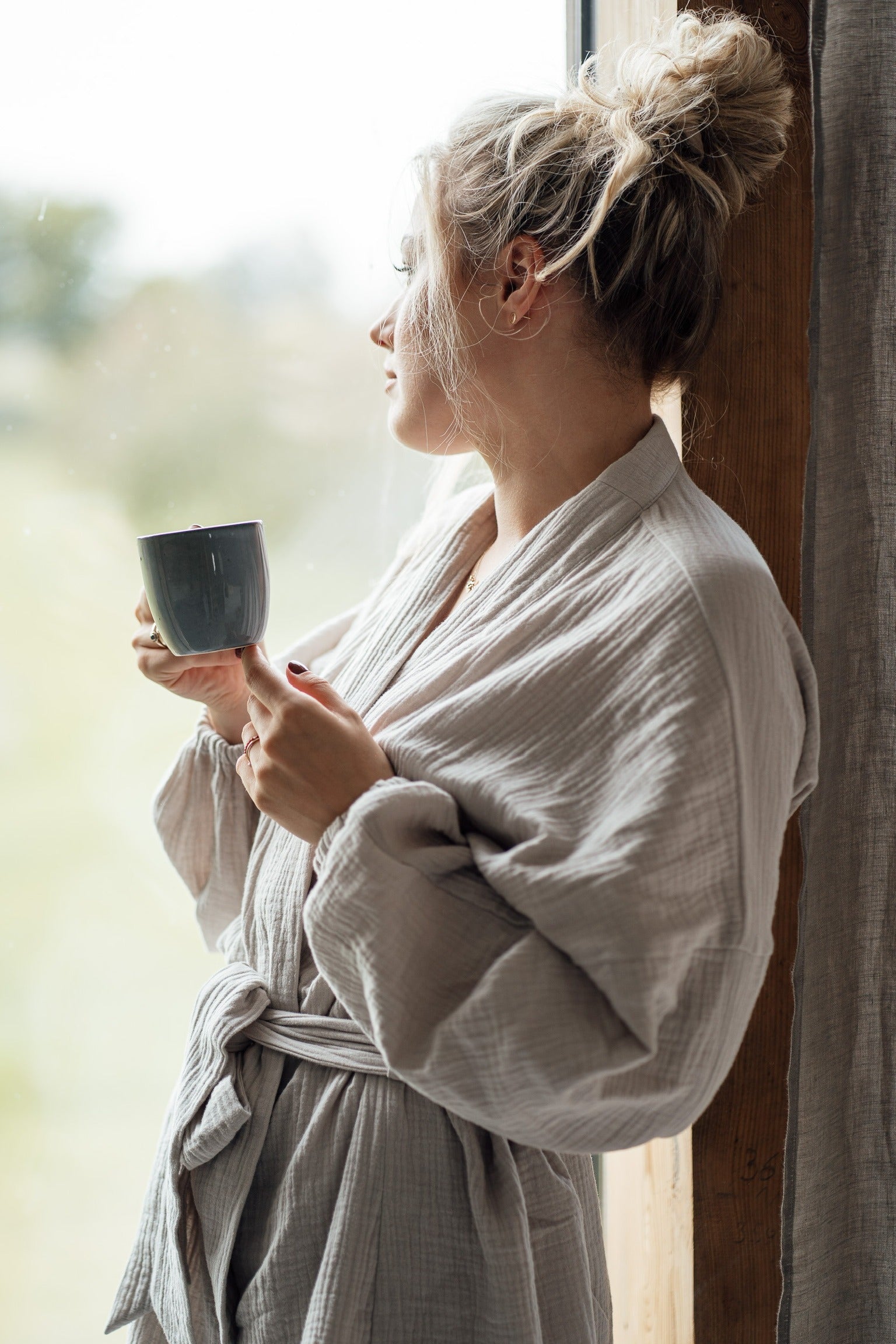 Kimono muślinowe Light Grey