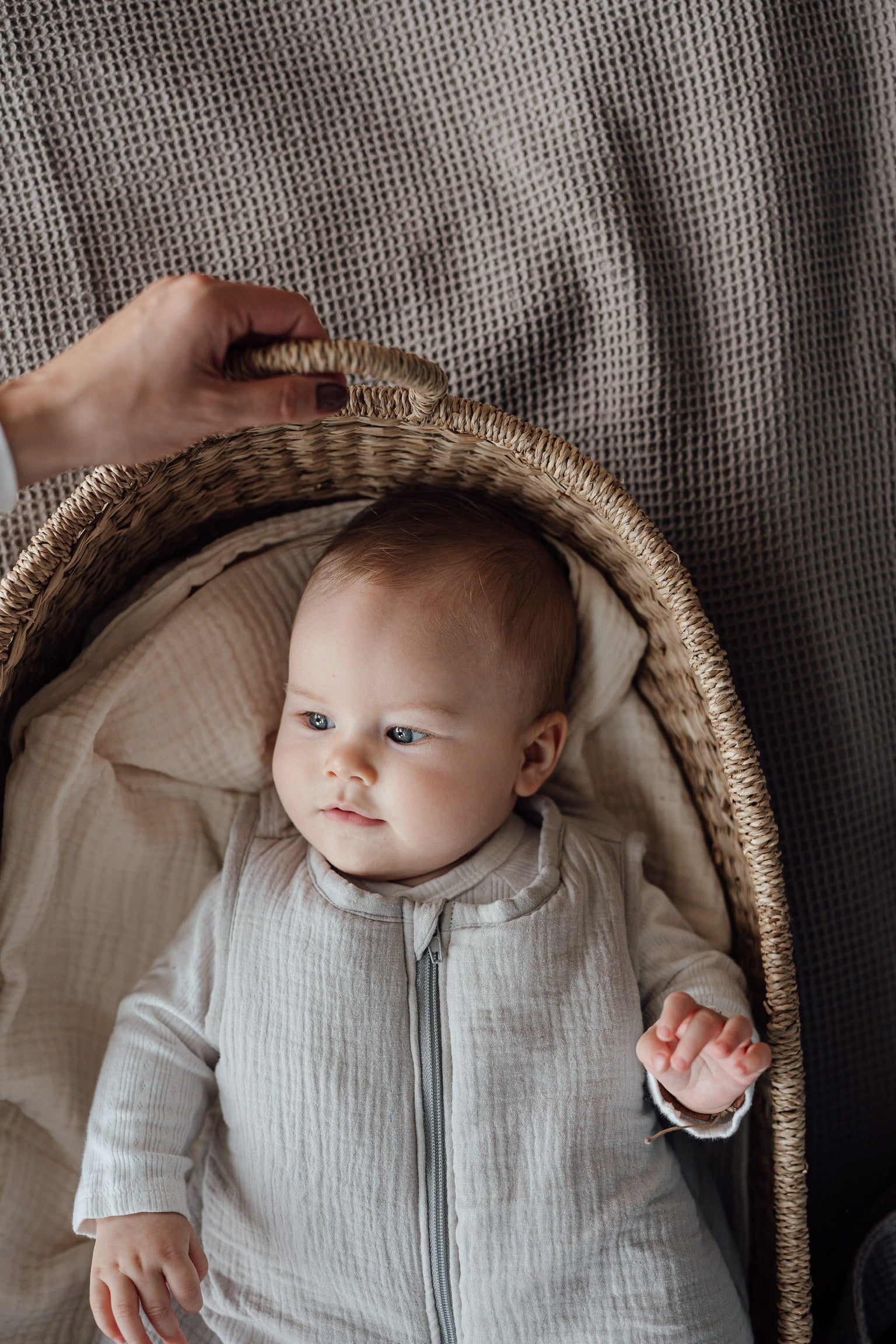 Muślinowy śpiworek - Light Grey