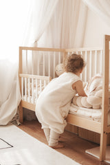 Muślinowy śpiworek z nogawkami - Ecru