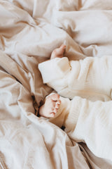 Muślinowy śpiworek z nogawkami - Ecru