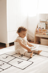 Muślinowy śpiworek z nogawkami - Ecru