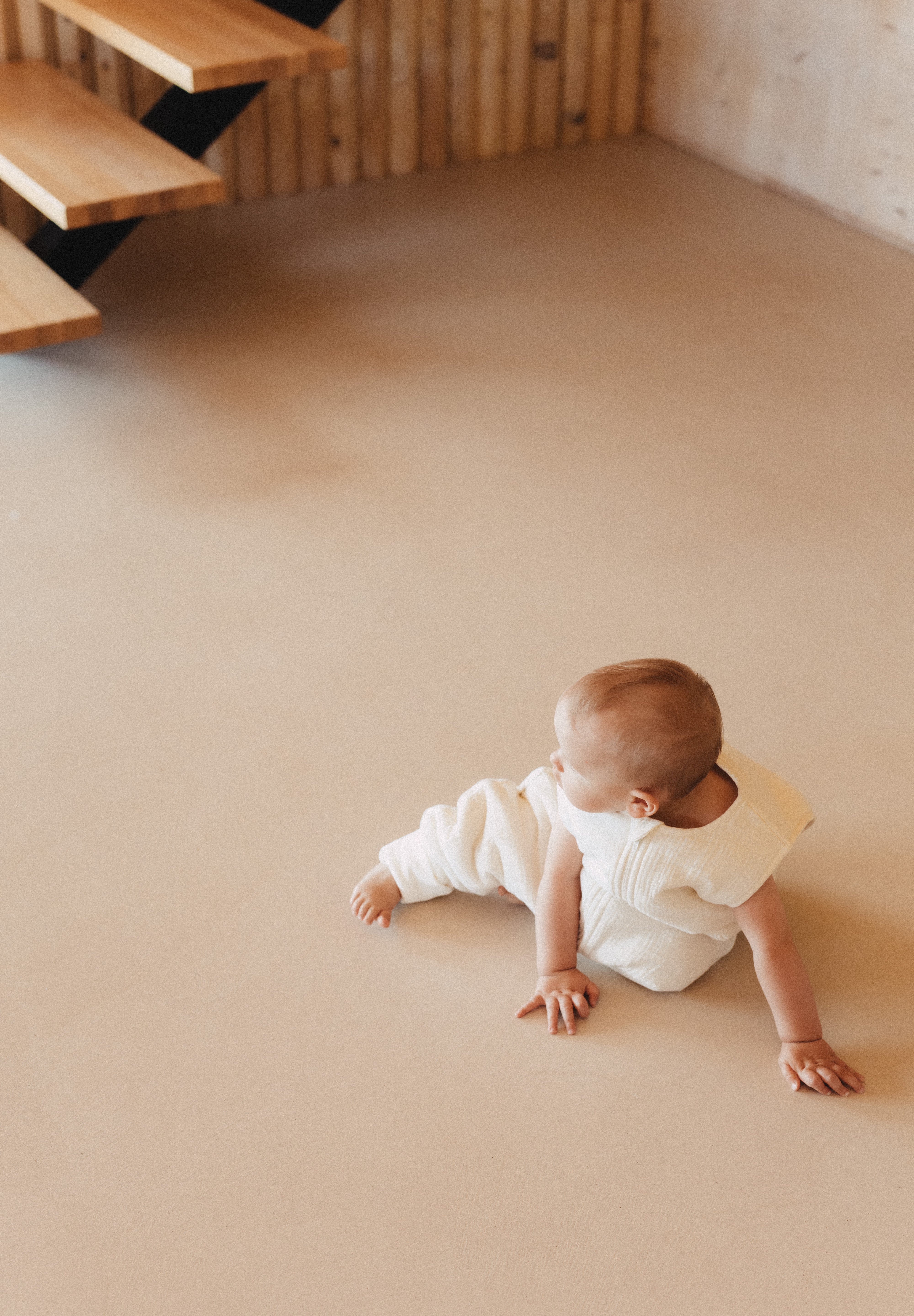 Muślinowy śpiworek z nogawkami - Ecru