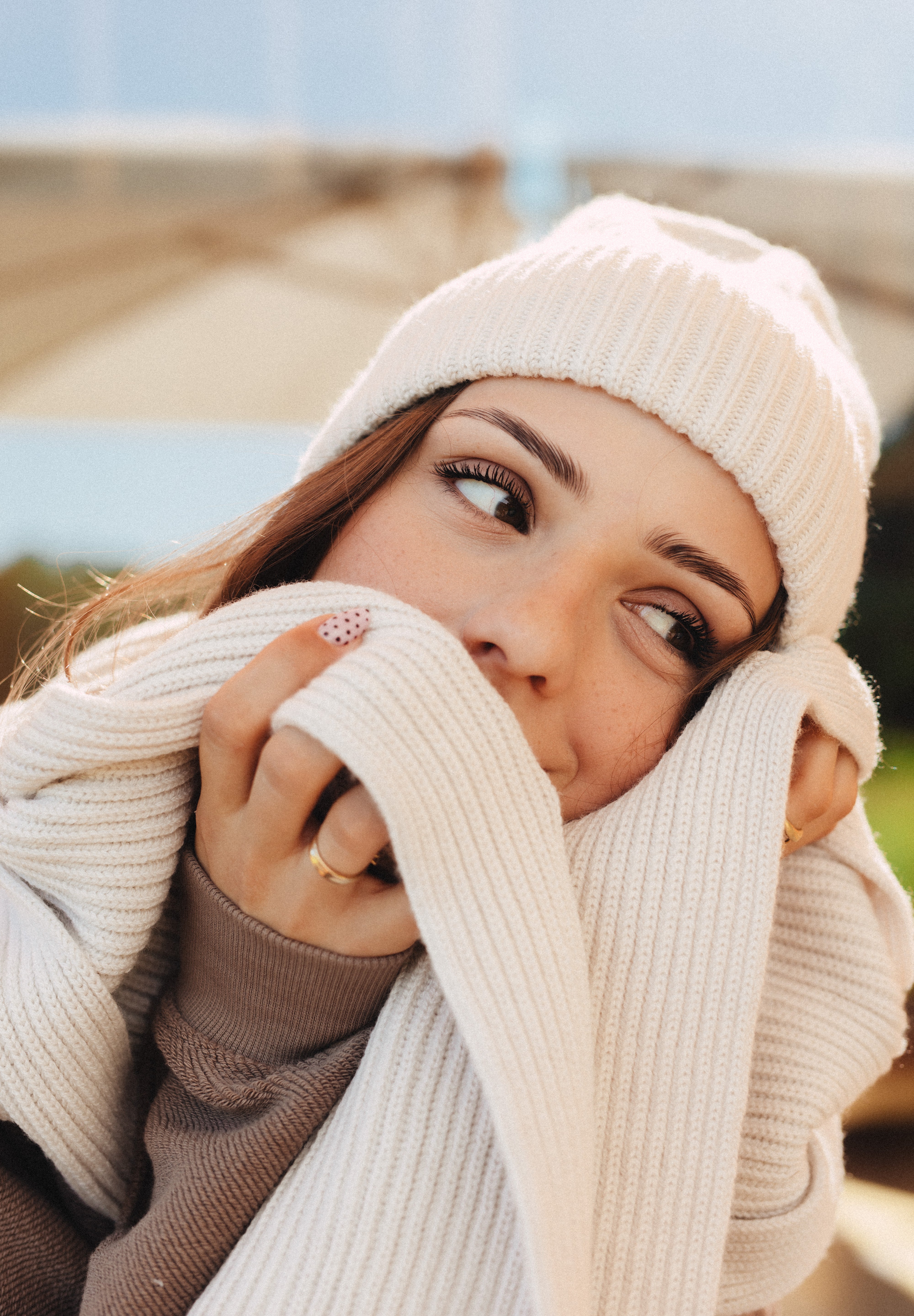 Tilia - czapka z wełny merino Cream