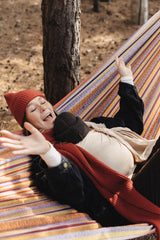 Tilia - czapka z wełny merino Red