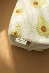 Duża Muślinowa Kosmetyczka Cloud Avocado