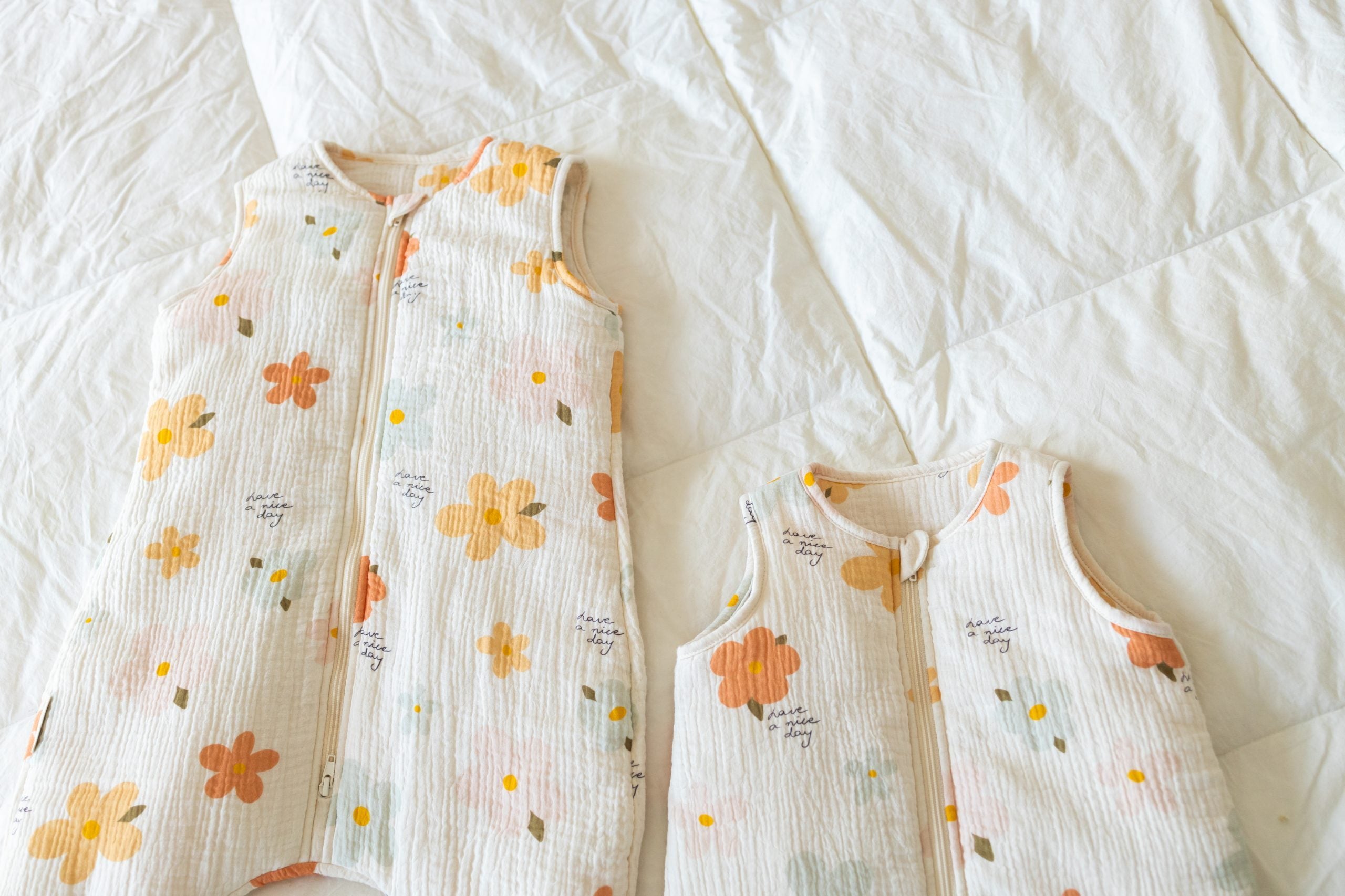 Muślinowy śpiworek z nogawkami - Flowers