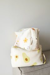 Duża Muślinowa Kosmetyczka Cloud Avocado