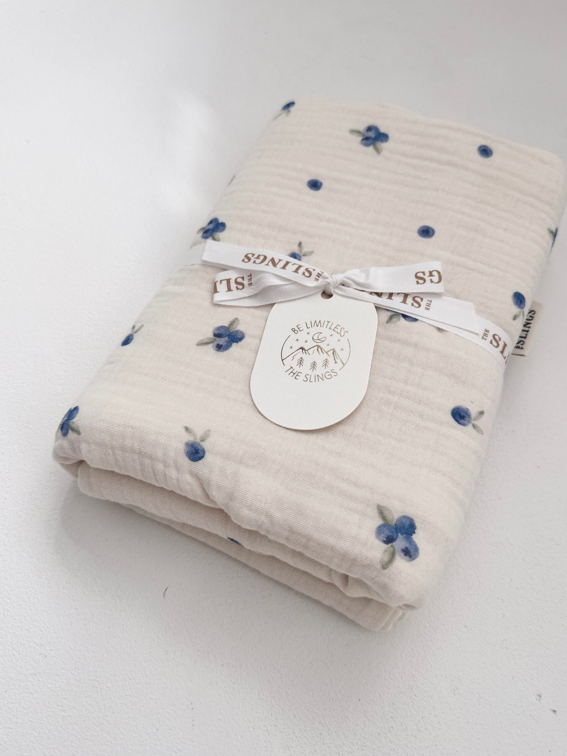 Midi Blueberry & Ocean - zestaw midi pieluszek muślinowych