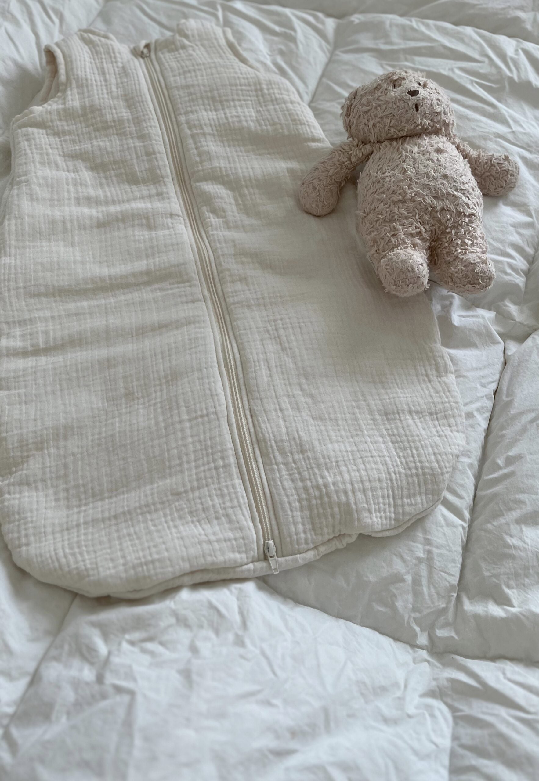 Muślinowy śpiworek - Ecru