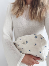 Duża Muślinowa Kosmetyczka Cloud Blueberry