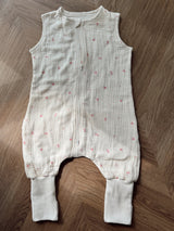 Muślinowy śpiworek Light z nogawkami – Pink Flora