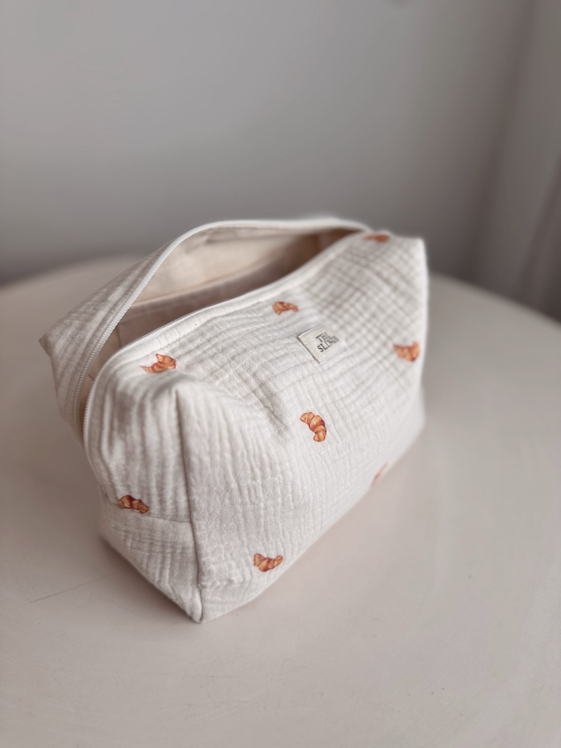 Duża Muślinowa Kosmetyczka Cloud Croissant