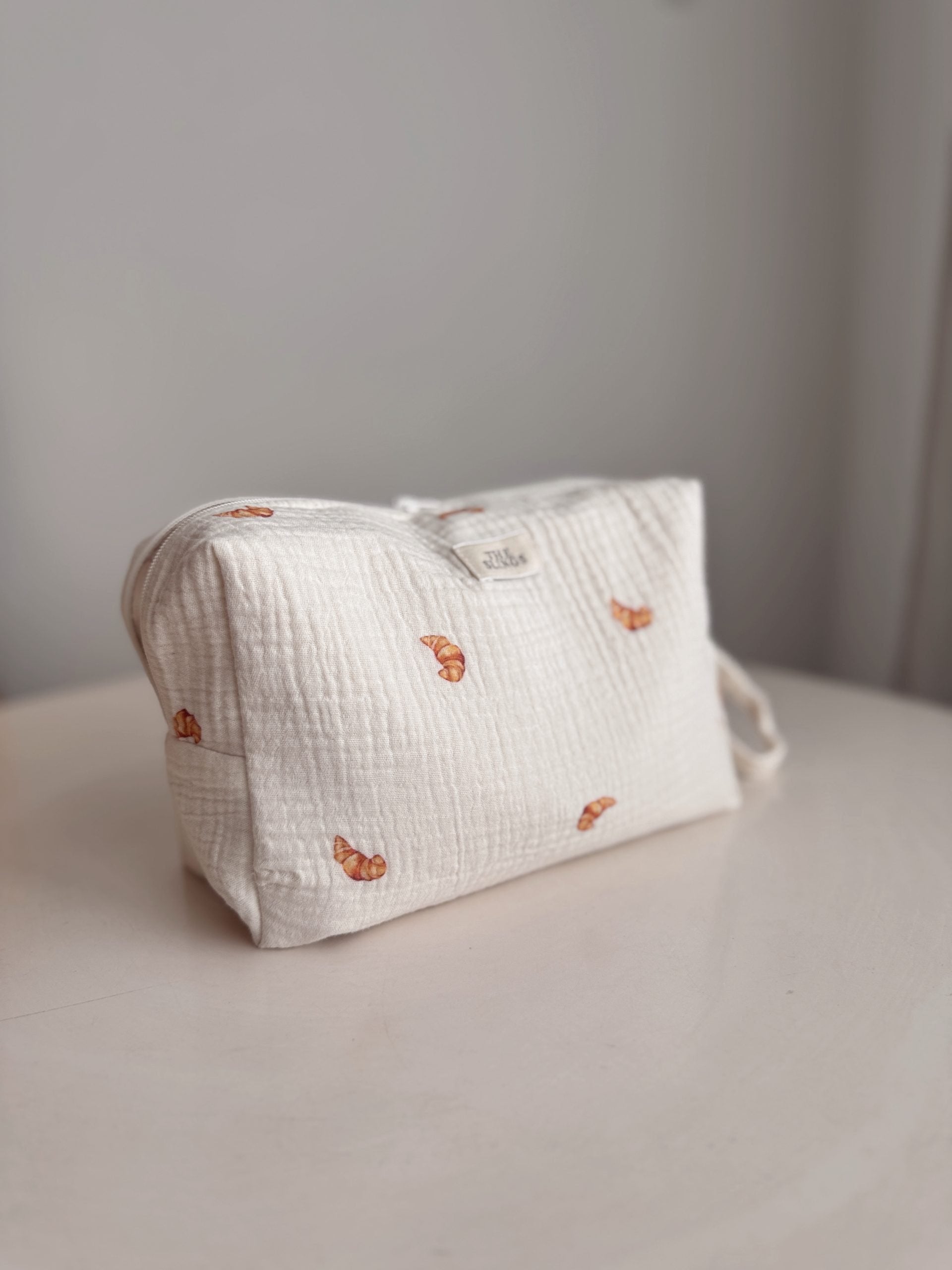 Duża Muślinowa Kosmetyczka Cloud Croissant