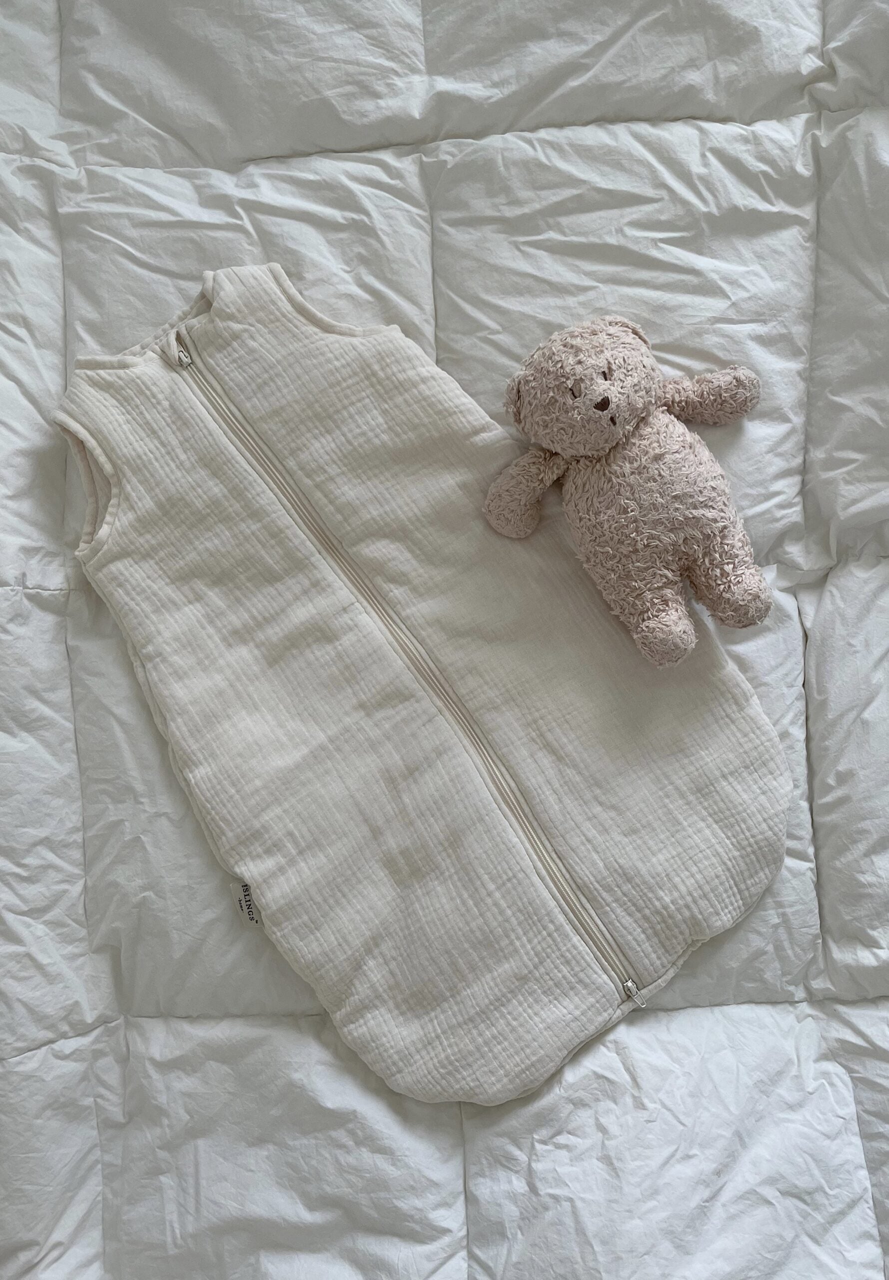 Muślinowy śpiworek - Ecru