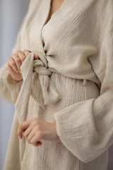 Kimono muślinowe Oatmeal