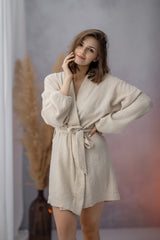 Kimono muślinowe Oatmeal