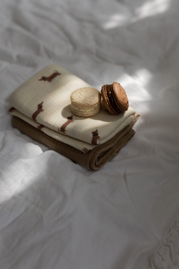 Mini Moffin & Taupe - zestaw małych pieluszek muślinowych