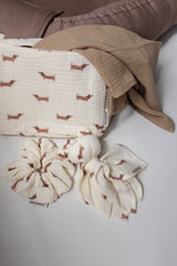 Mini Moffin & Taupe - zestaw małych pieluszek muślinowych