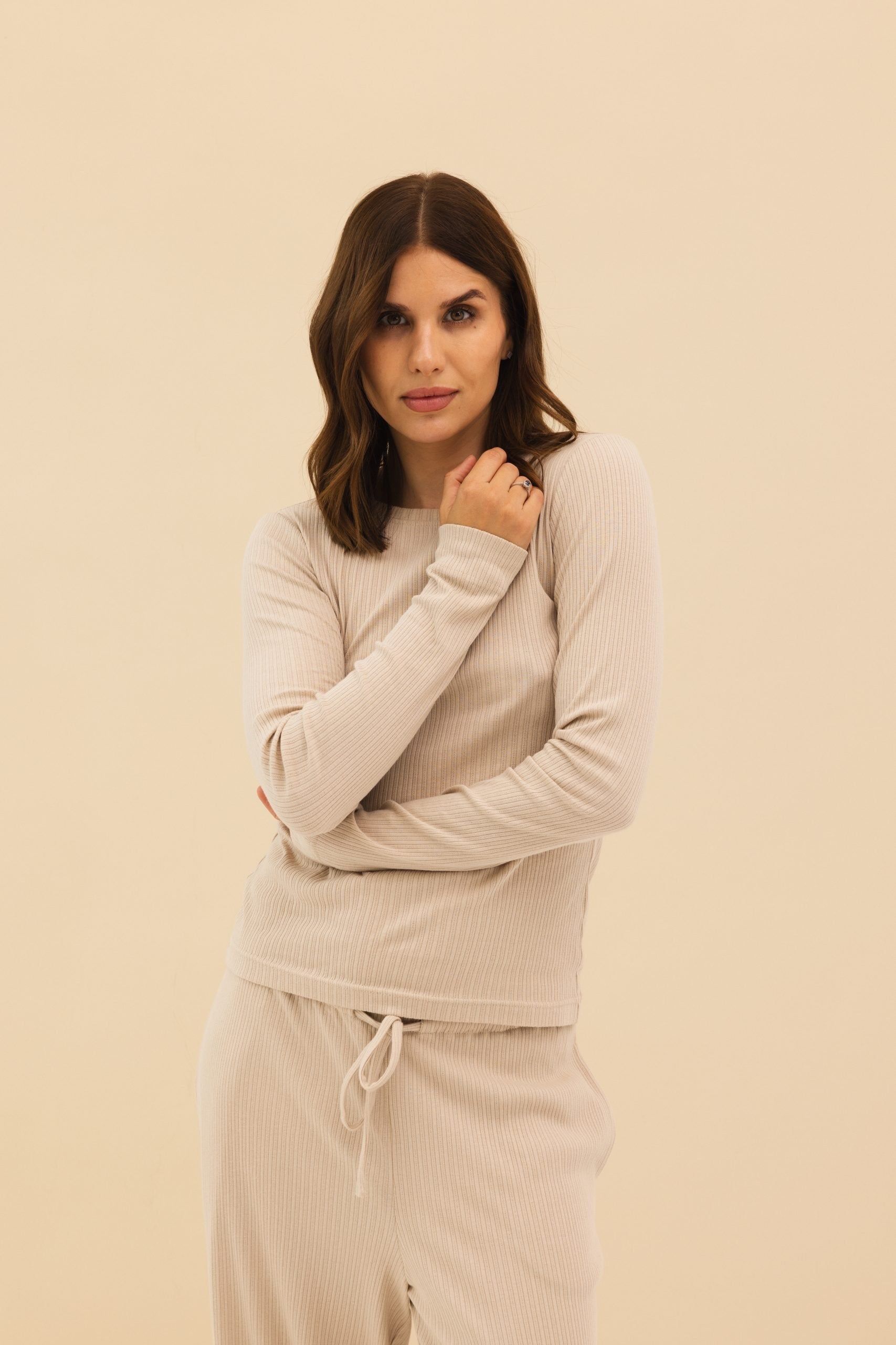 Zestaw Homewear Pointelle Almond