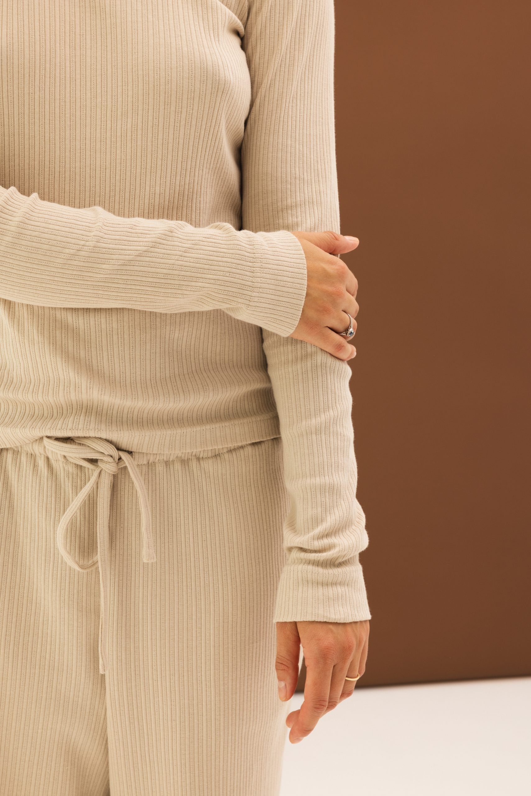 Zestaw Homewear Pointelle Almond