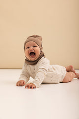 Bawełniana czapka & komin – Taupe