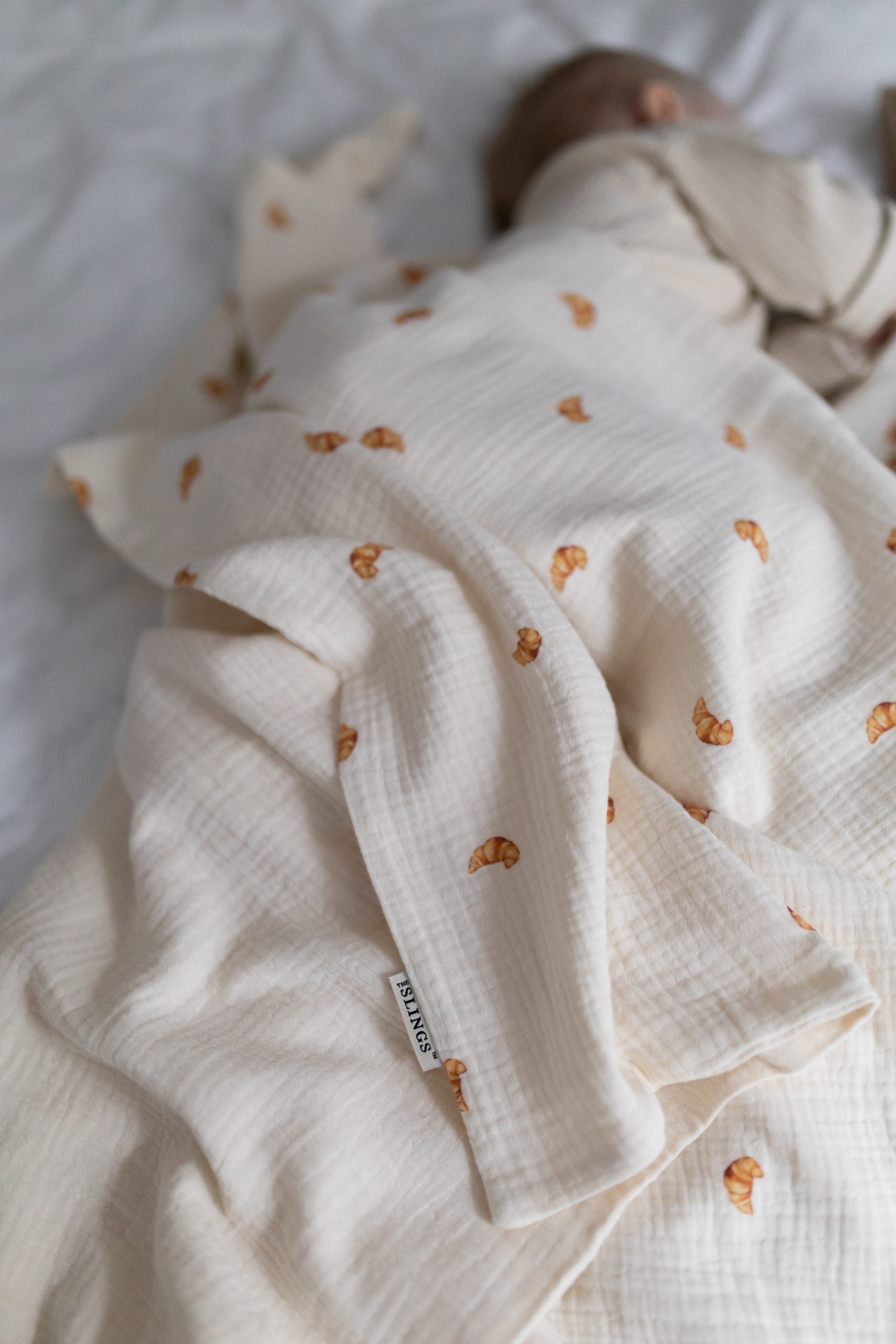 Muślinowy kocyk - Croissants