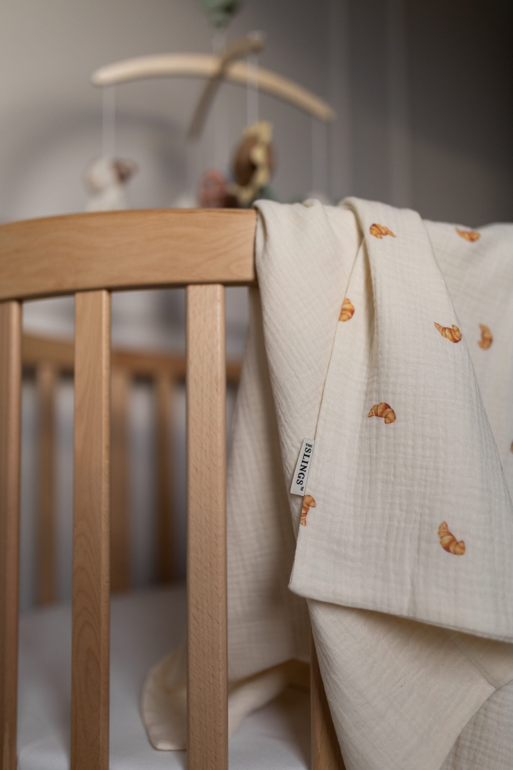 Muślinowy kocyk - Croissants