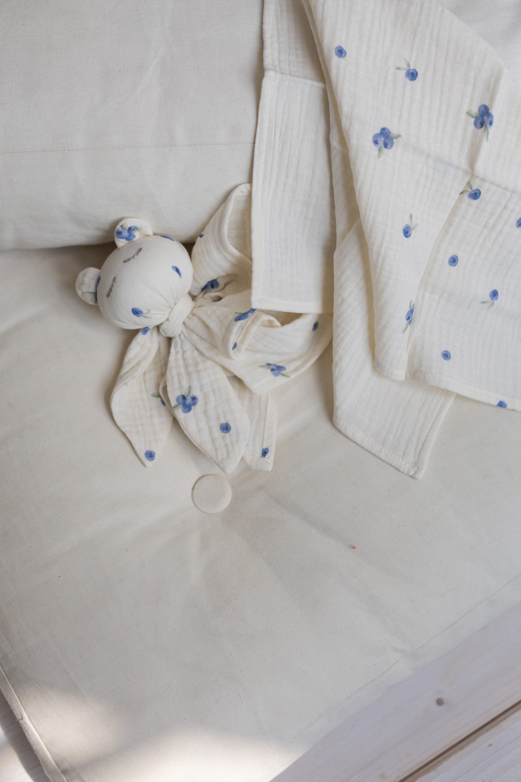 Midi Blueberry & Ocean - zestaw midi pieluszek muślinowych