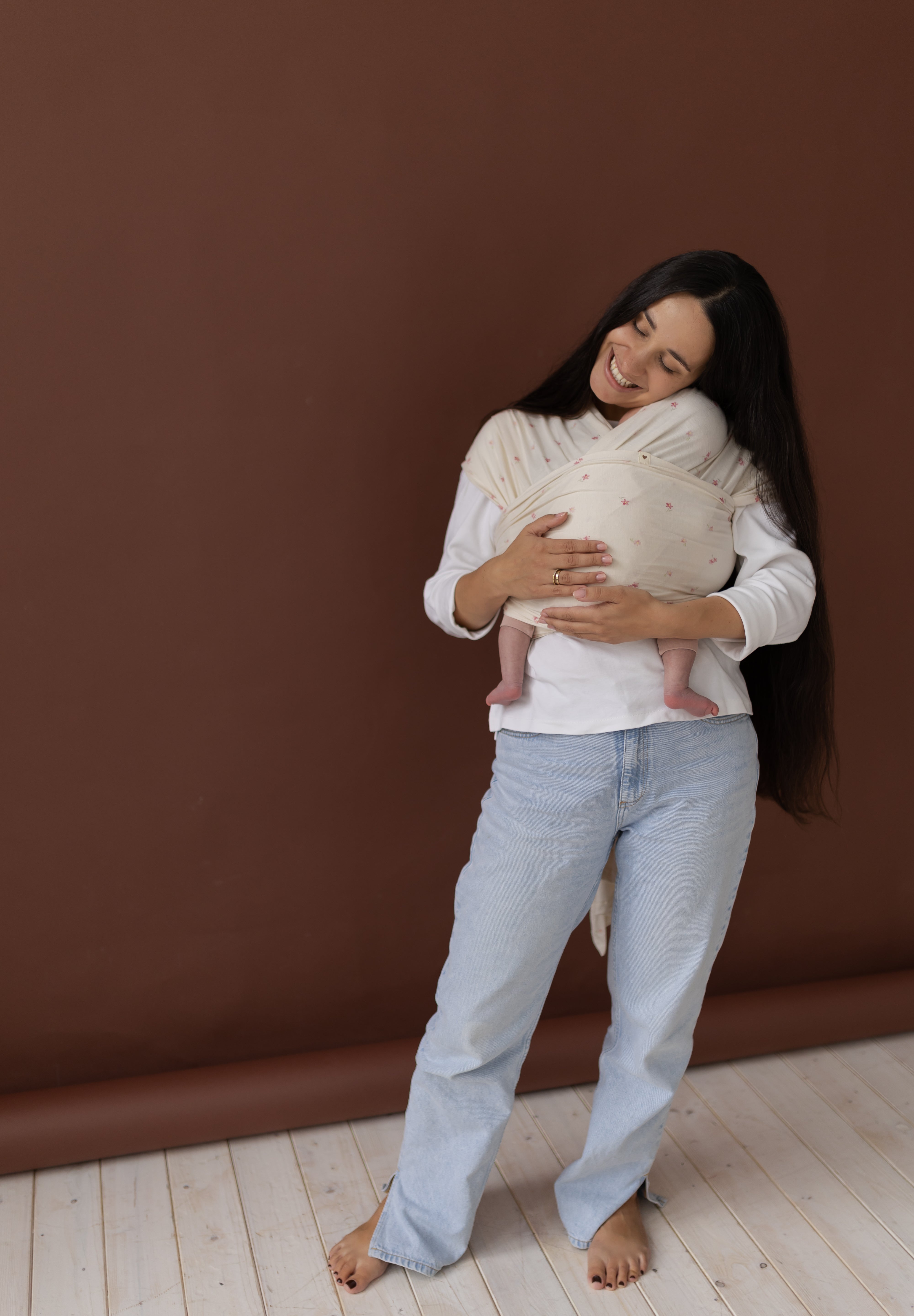 Chusta Elastyczna HugMe Pink Flora