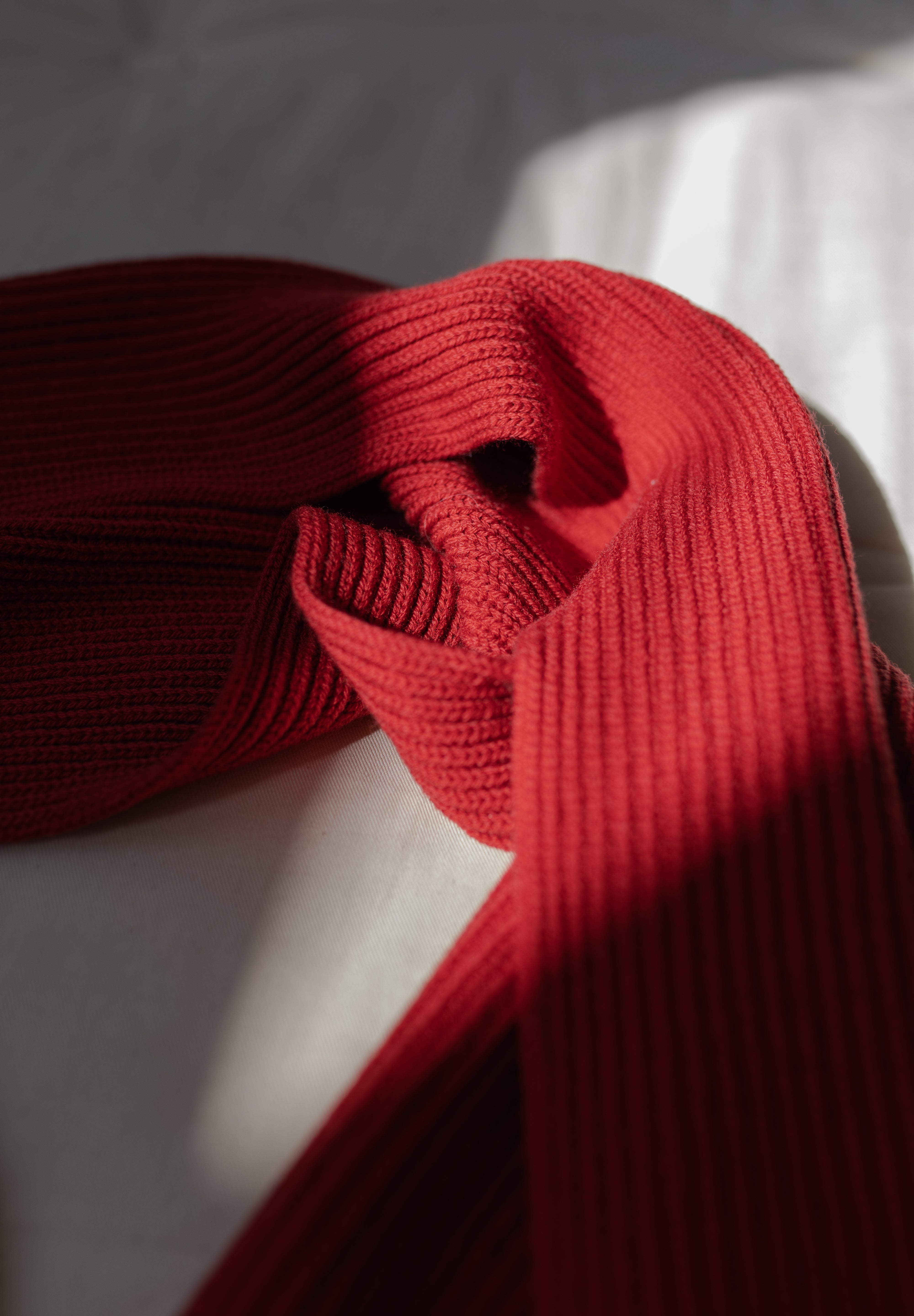 Szal Salvia z wełny merino Red