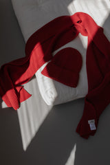 Tilia - czapka z wełny merino Red