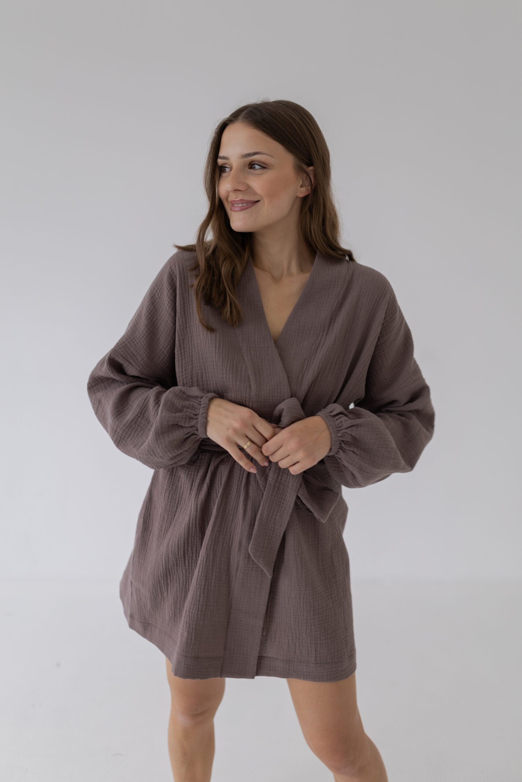 Kimono muślinowe Chocolate