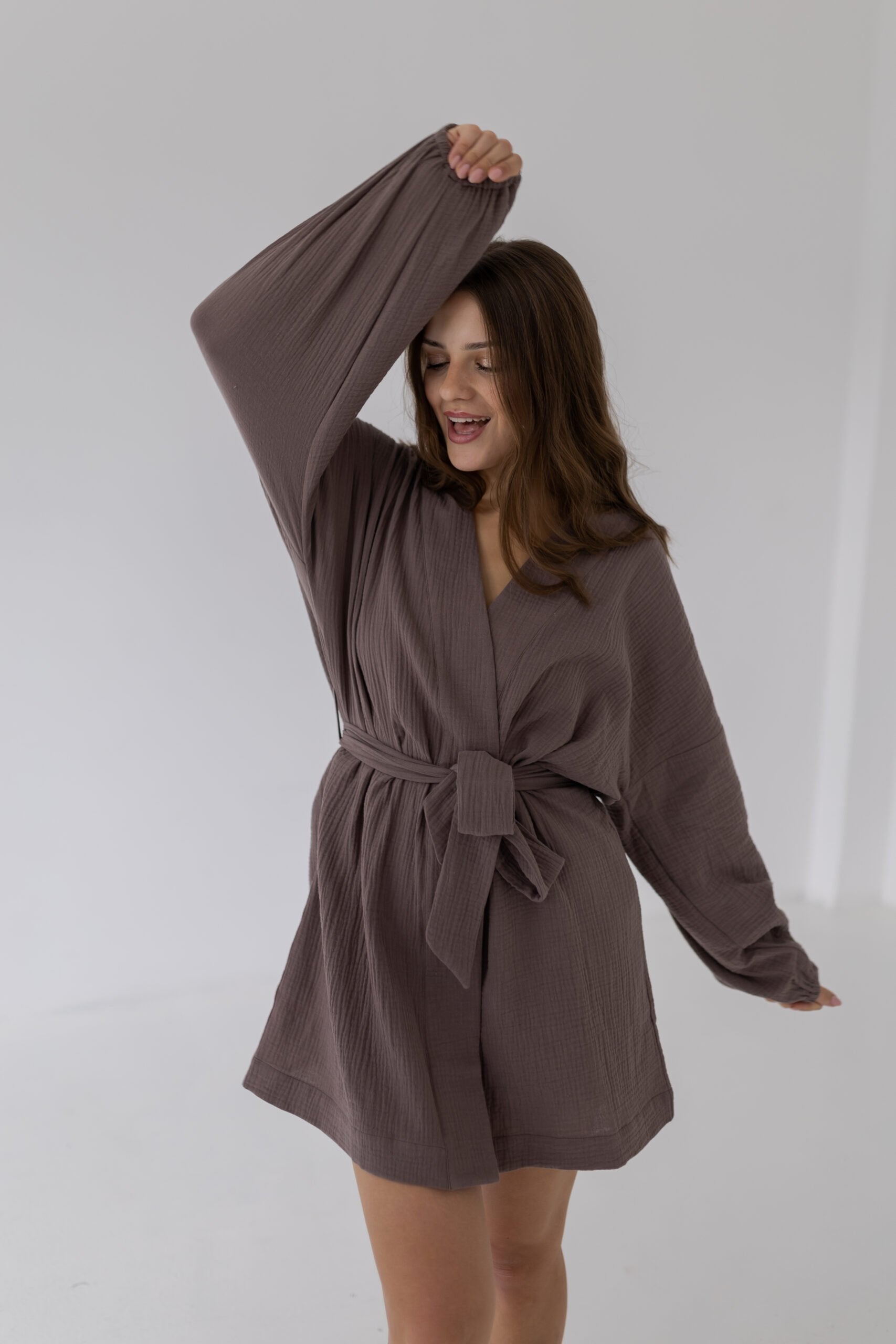 Kimono muślinowe Chocolate