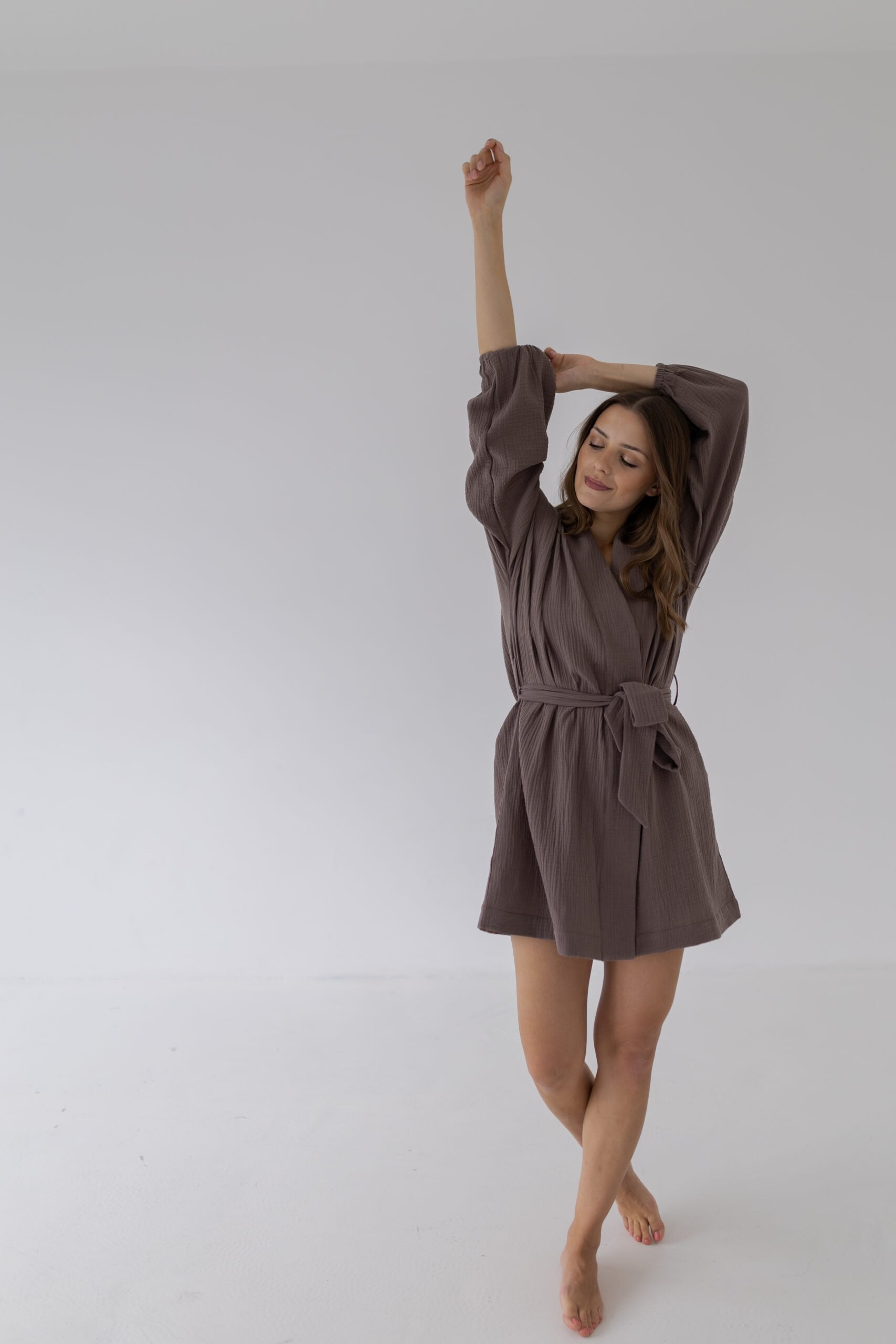 Kimono muślinowe Chocolate