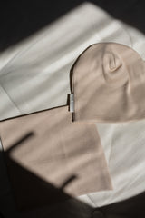 Bawełniana czapka & komin - Biscuit