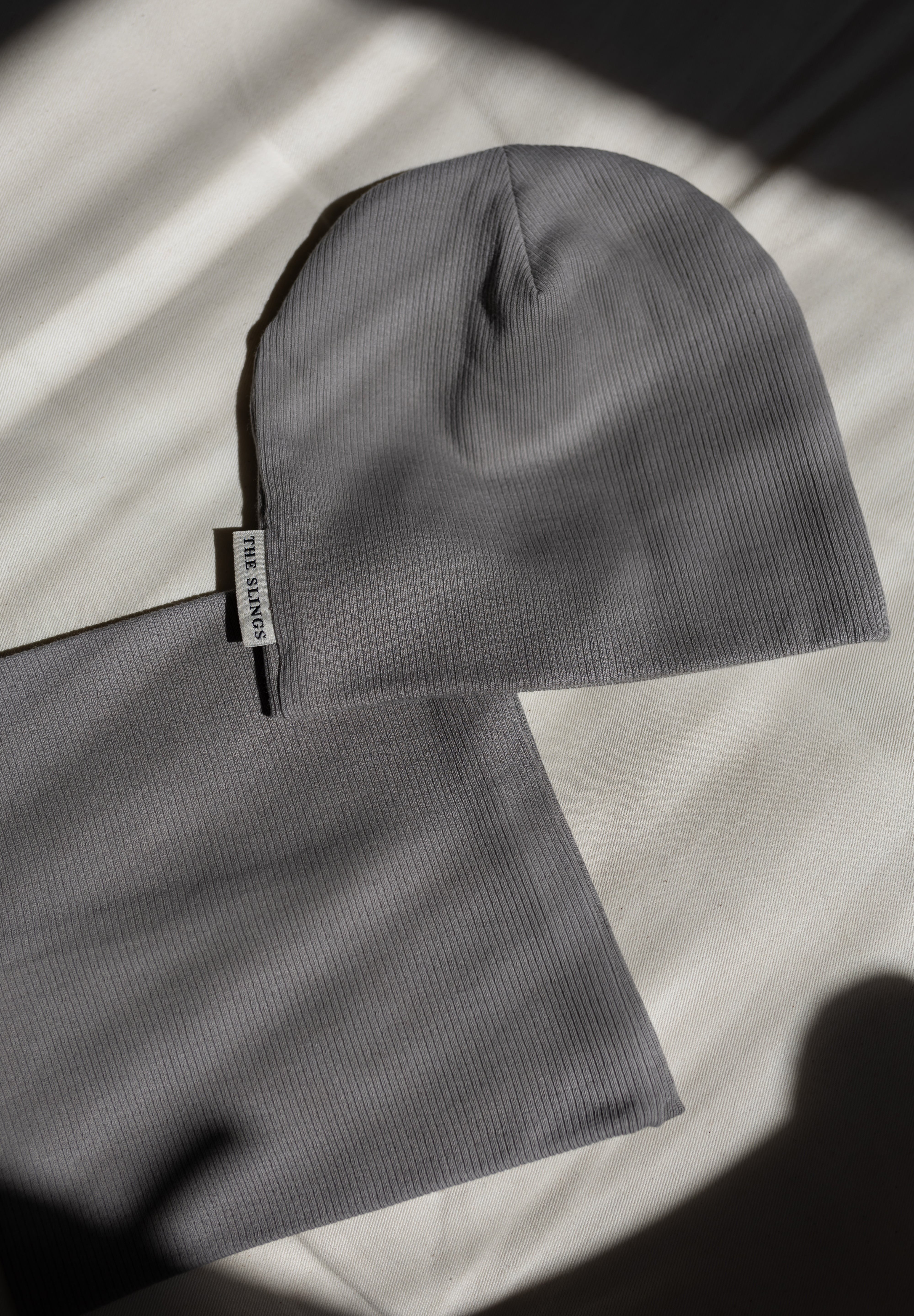 Bawełniana czapka & komin – Ciemny Szary