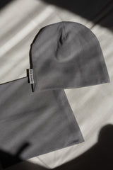 Bawełniana czapka & komin – Ciemny Szary