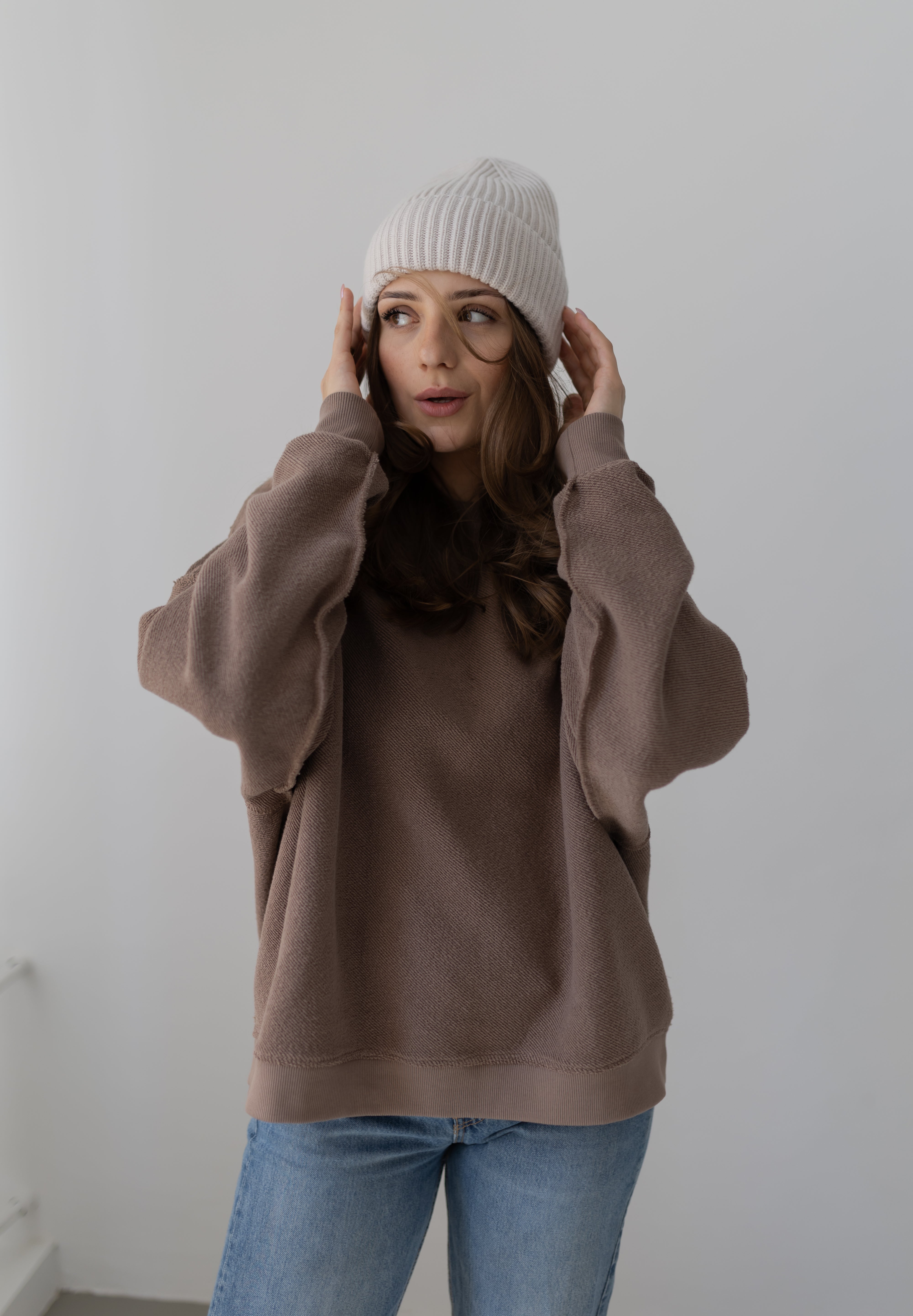 Tilia - czapka z wełny merino Cream