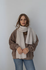 Szal Salvia z wełny merino Cream