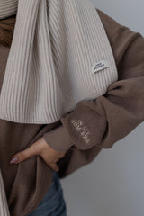 Szal Salvia z wełny merino Cream