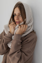 Szal Salvia z wełny merino Cream