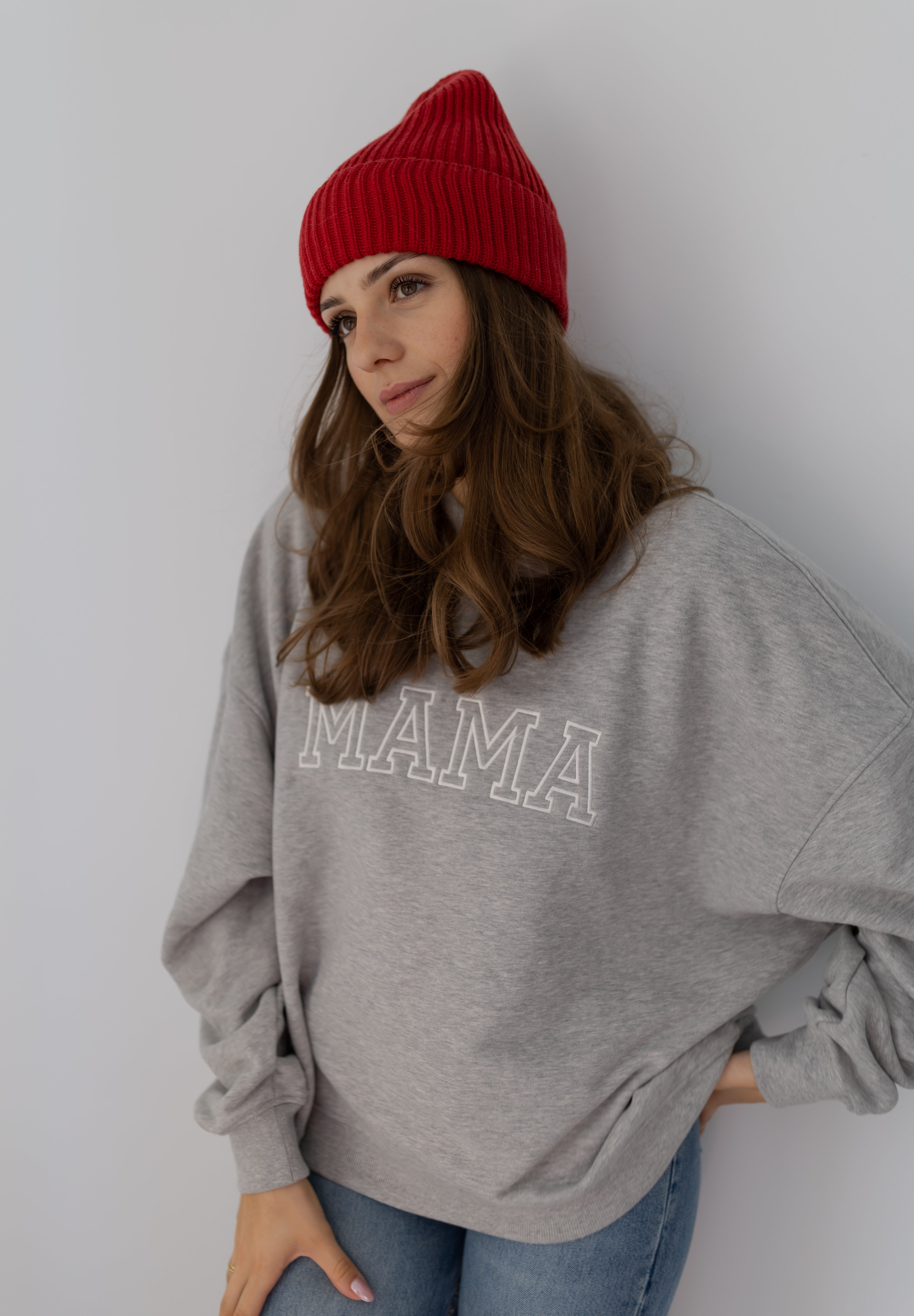 Tilia - czapka z wełny merino Red