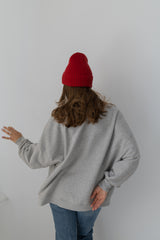 Tilia - czapka z wełny merino Red